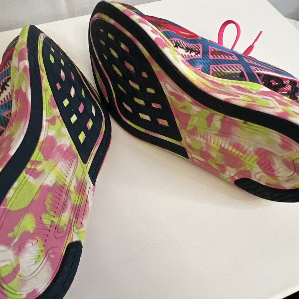 ASICS Noosa Tri 13 Women's Running Shoe Size 10 Bright Colorful Pink Blue Green - Picture 11 of 11
